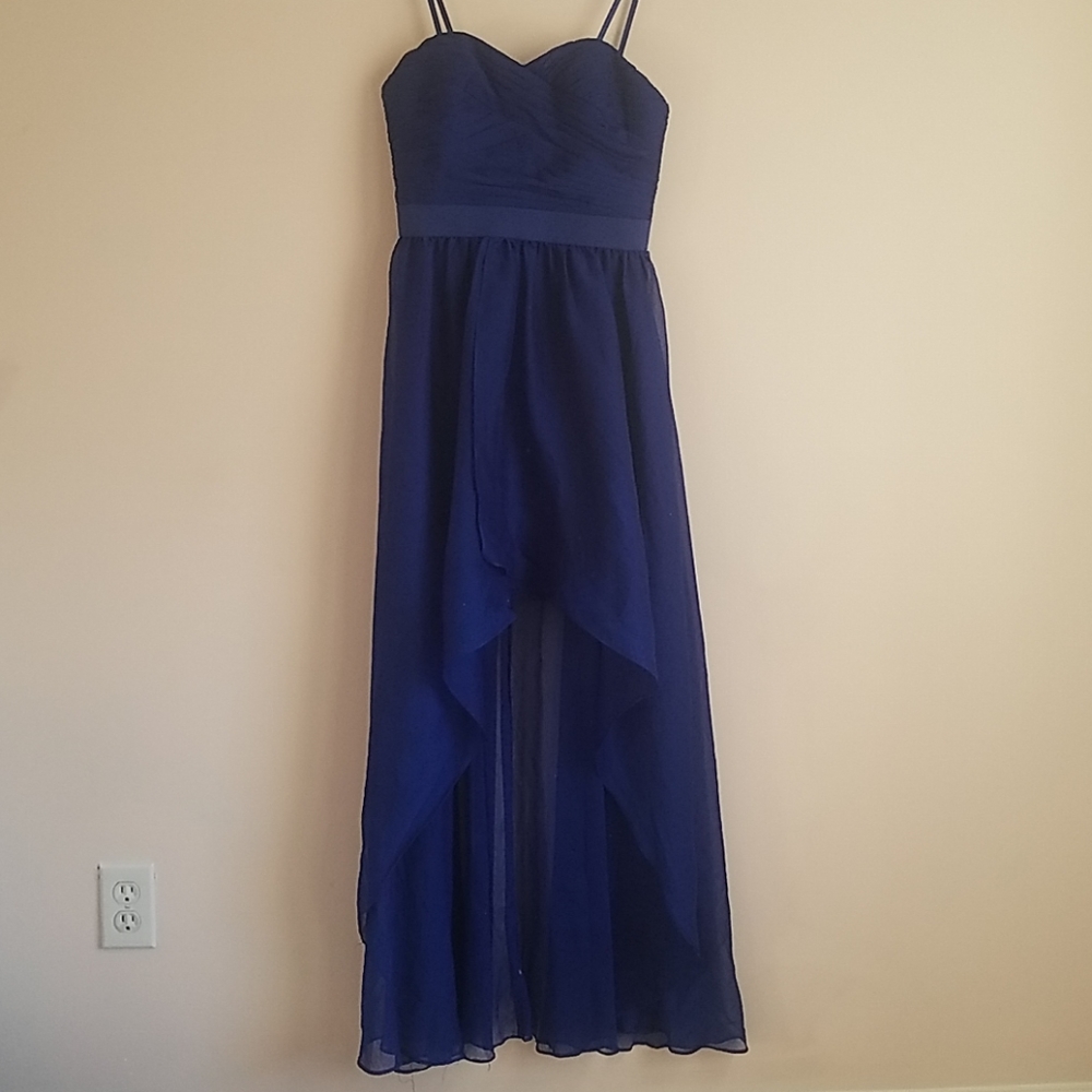 Cobalt Blue, High-Low Gown by Aqua Dresses